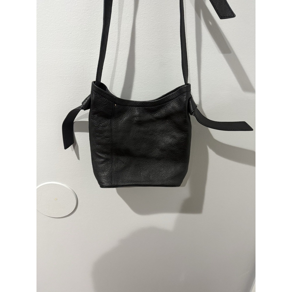 Lucky Brand Jeun Hobo Bag Black Knot Adjustable Strap Crossbody W